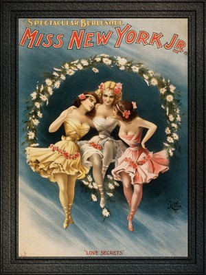 Miss New York Jr. Spectacular Burlesque Love Secrets Vintage Poster